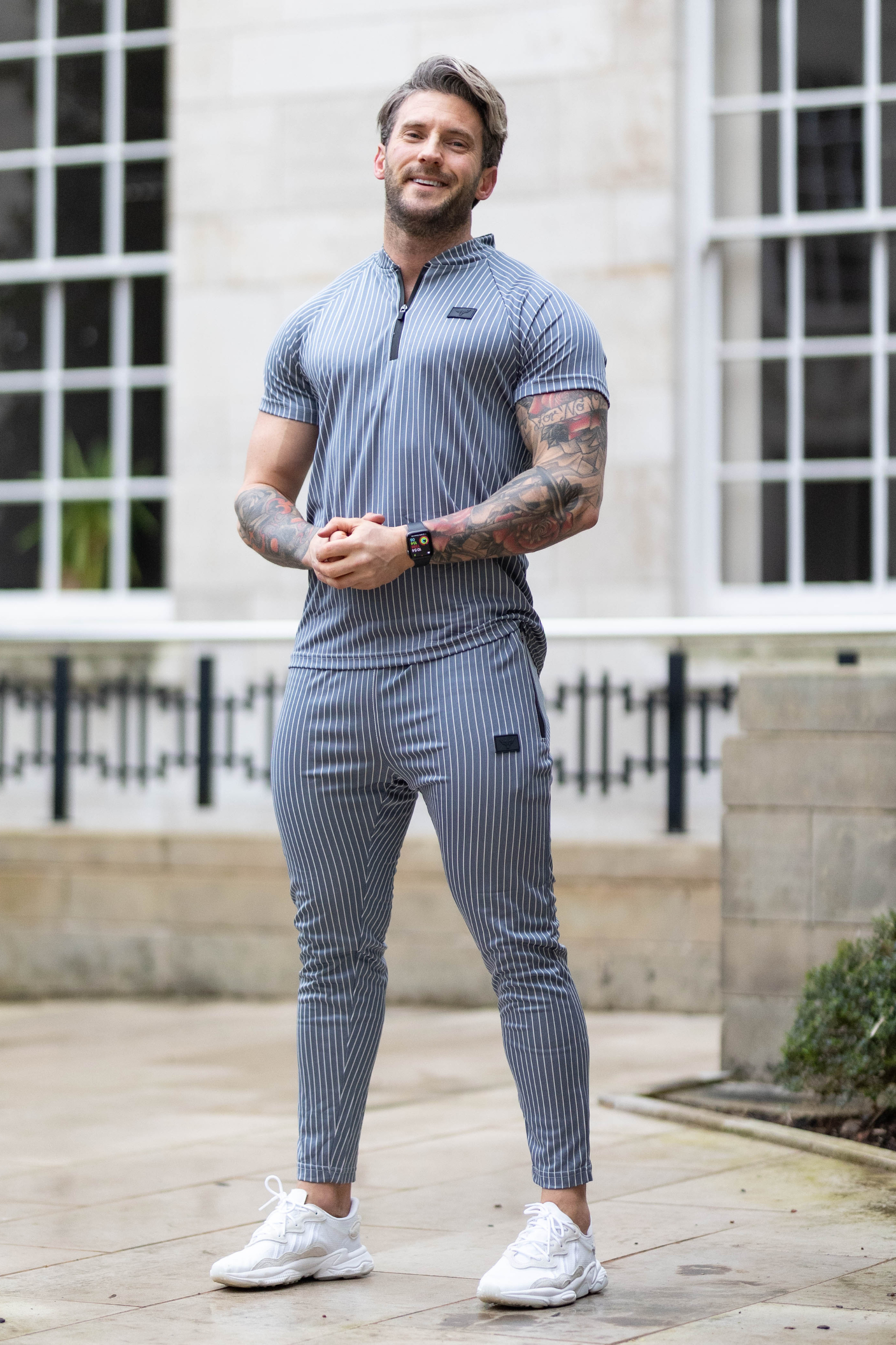 Broncoo Grey Stripe Tracksuit