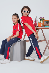 kids Red Stripe tracksuit