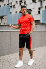 Broncoo Red Shorts Set Tracksuit