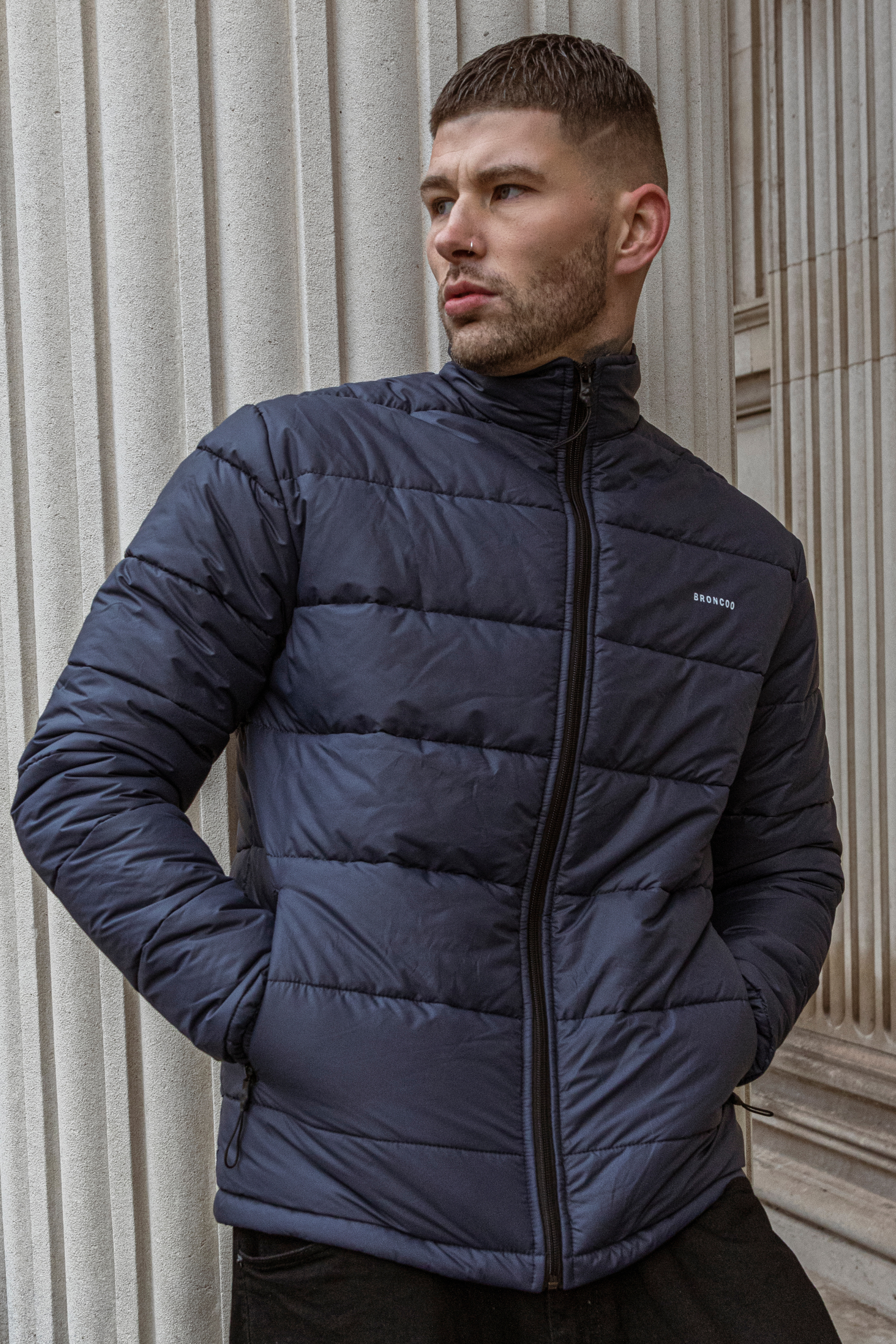 Navy Puffer Jacket