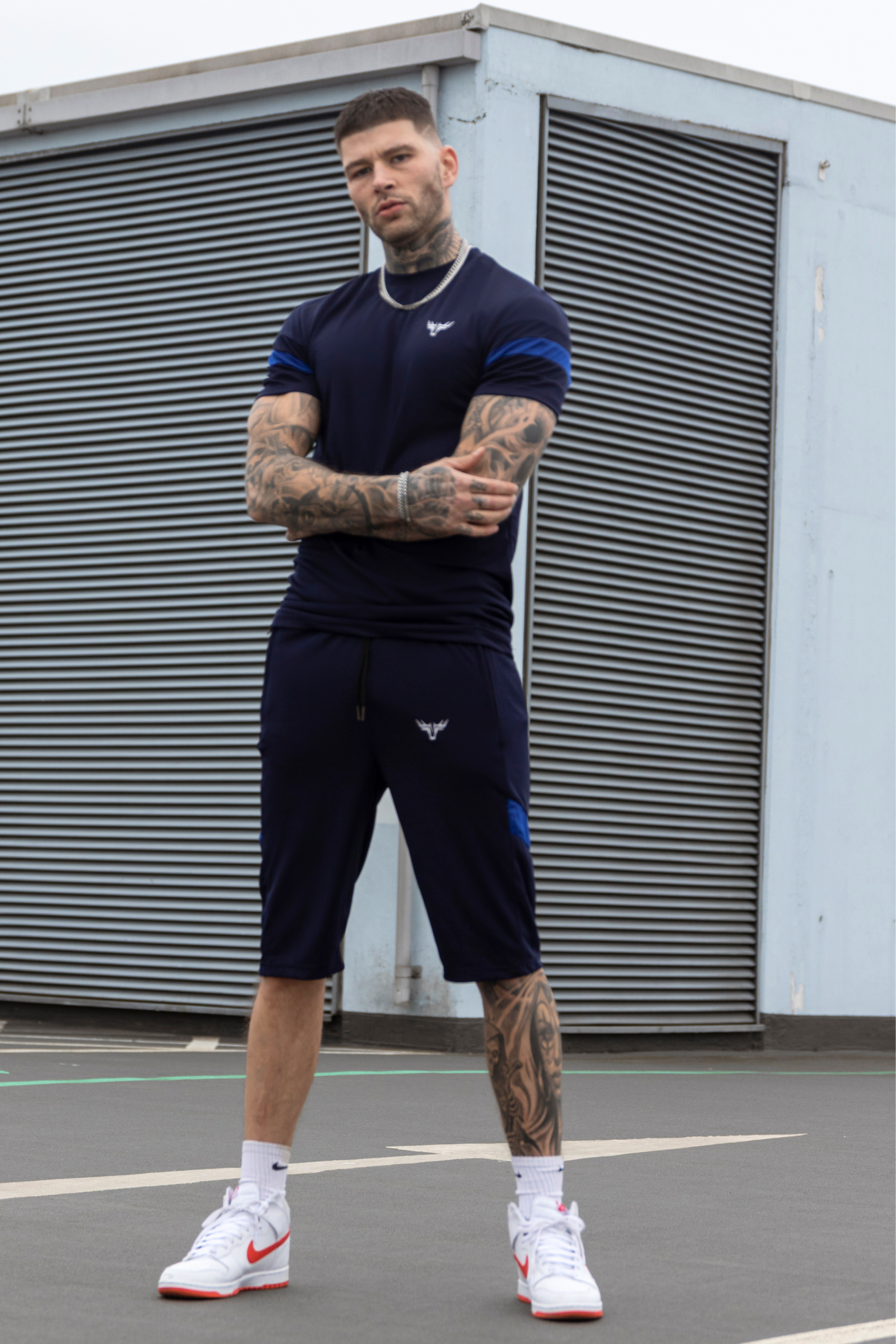 Navy Shorts Tracksuit